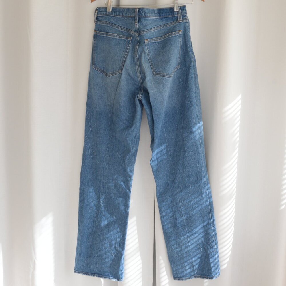 Abercrombie & Fitch 90s Baggy Low Rise Wide Leg Jeans Medium Wash Sz 28/6L - Picture 3 of 7